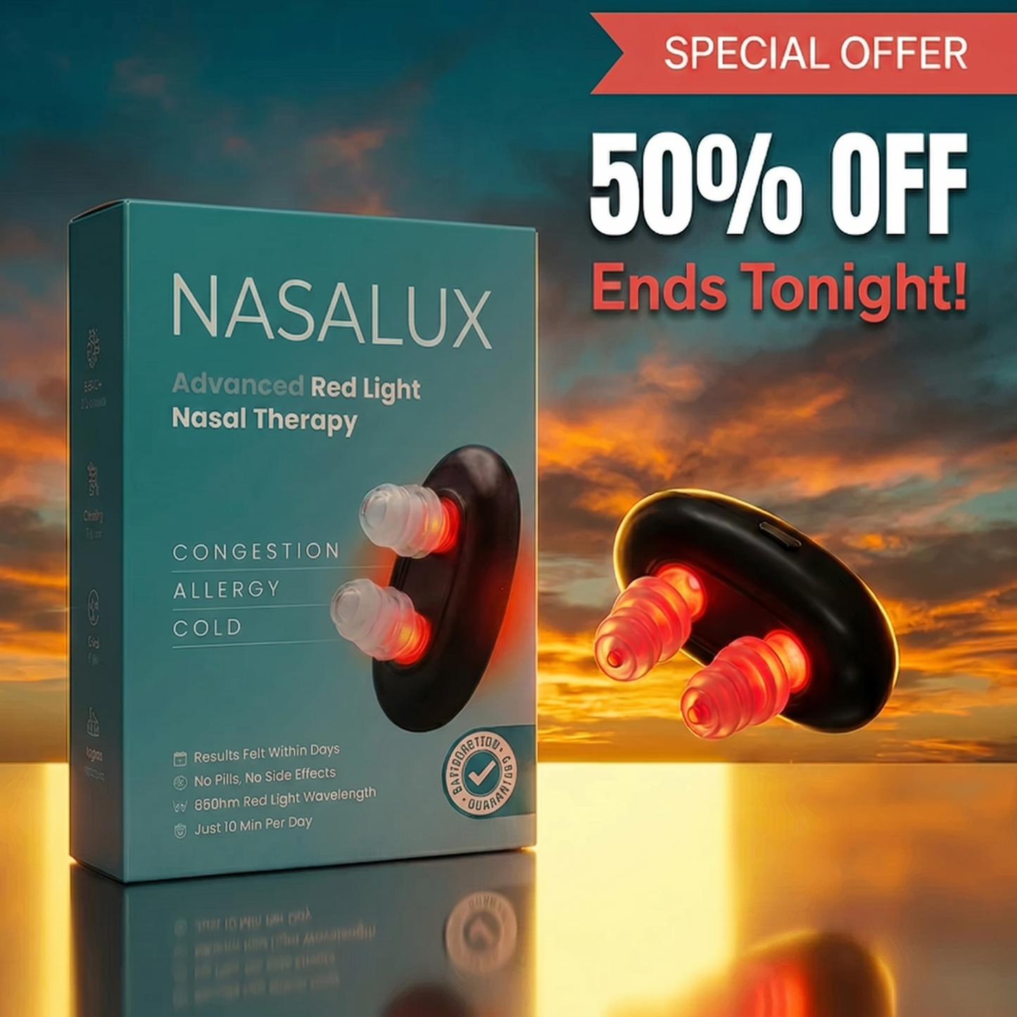NasaLux Red Light Nasal Relief